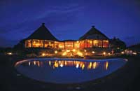 the restaurant by night - Tanzania Safari Africa