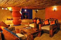 the lounge of the African Safari Lodge